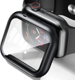 2w1 Etui + Szkło Hartowane do Apple Watch 4/5/6/SE 44MM, Czarne