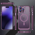 Etui do iPhone 14 Pro Max, ERBORD Impact Guard, do MagSafe, fioletowe
