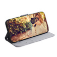 Etui z klapką do Huawei P30 Lite, Wallet, Sakura niebieskie