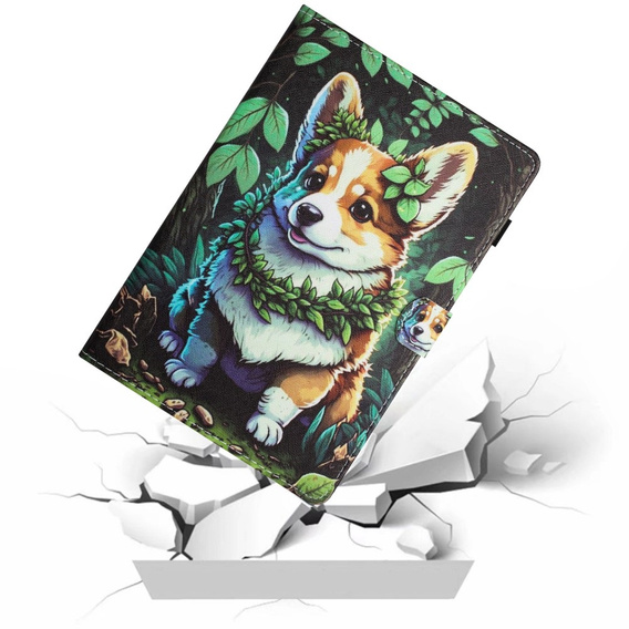 Etui do Samsung Galaxy Tab A9 X110 / X115, corgi dog