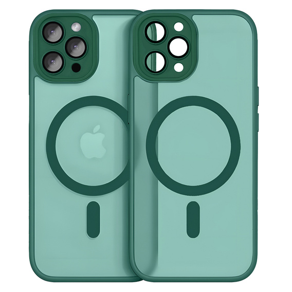 Etui do iPhone 16 Pro, do MagSafe, ERBORD Matt Case, zielony + Szkło na ekran