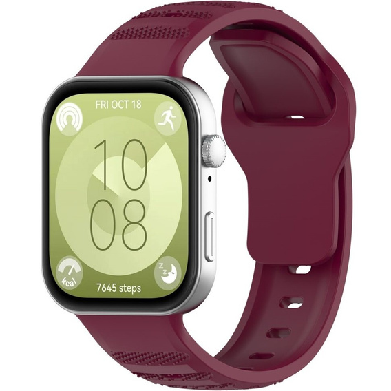Pasek Silikonowy do Huawei Watch Fit 3/4/4 Pro, Czerwony