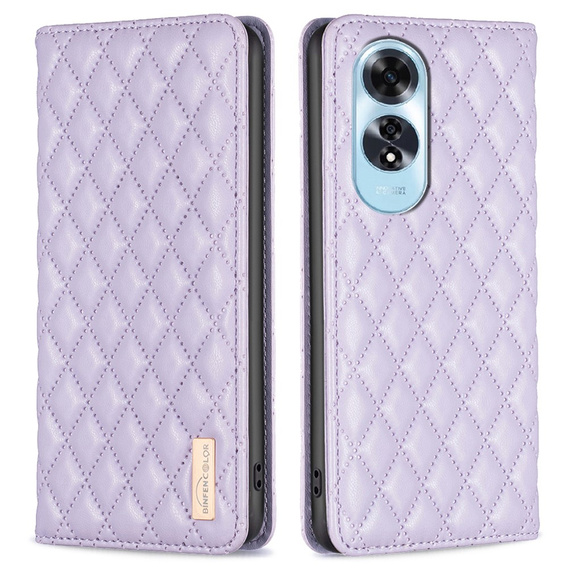 Etui z klapką do Oppo A60, Wallet, BINFEN COLOR, fioletowe