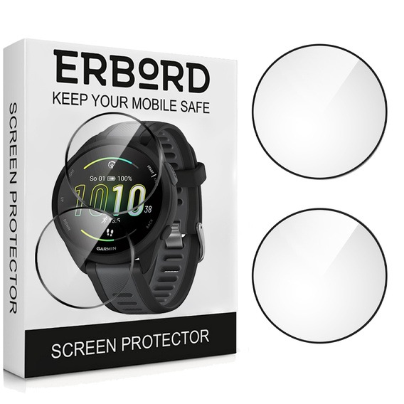 2x Szkło Hybrydowe ERBORD do Garmin Forerunner 165