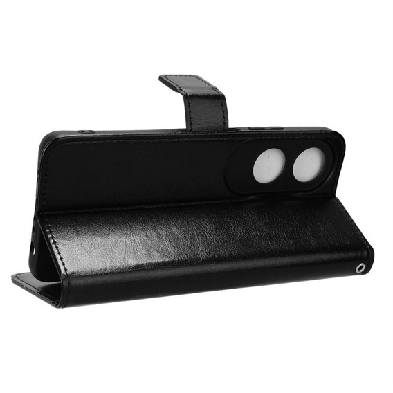 Etui z klapką do Oppo A60, Crazy Horse Wallet, czarne