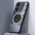 Etui do Infinix Hot 40i, z blaszką magnetyczne, przezroczyste / czarne