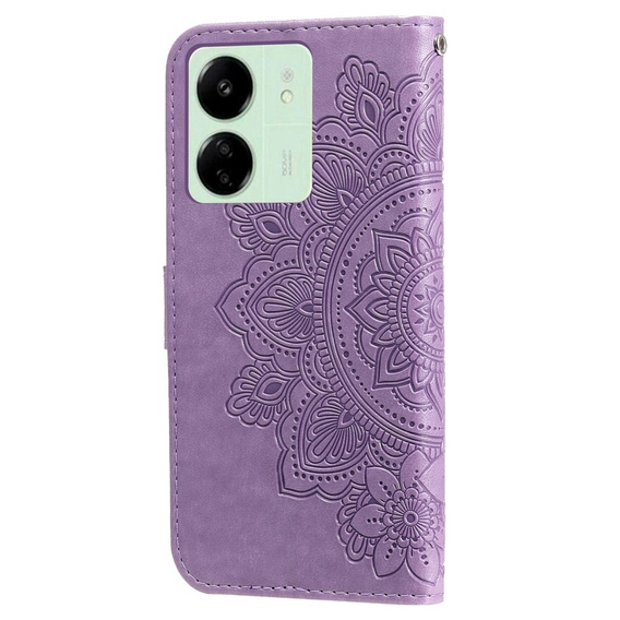 Etui z klapką do Xiaomi Redmi 13C / Poco C65, Mandala, fioletowe