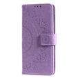 Etui z klapką do Oppo Reno6 5G, Mandala, fioletowe