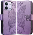 Etui z klapką do Xiaomi Redmi 15C 4G/LTE, Butterfly, fioletowe