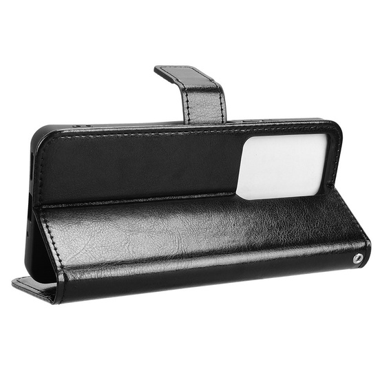 Etui z klapką do Realme 14X / Realme C75, Crazy Horse Wallet, czarne