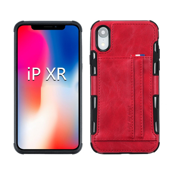 Etui Two Cards Hybrid Case iPhone XR 6.1 - Red