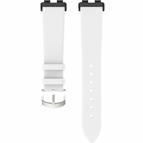 Pasek Skórzany do Huawei Band 8 / Huawei Band 9 / Huawei Band 10, Biały