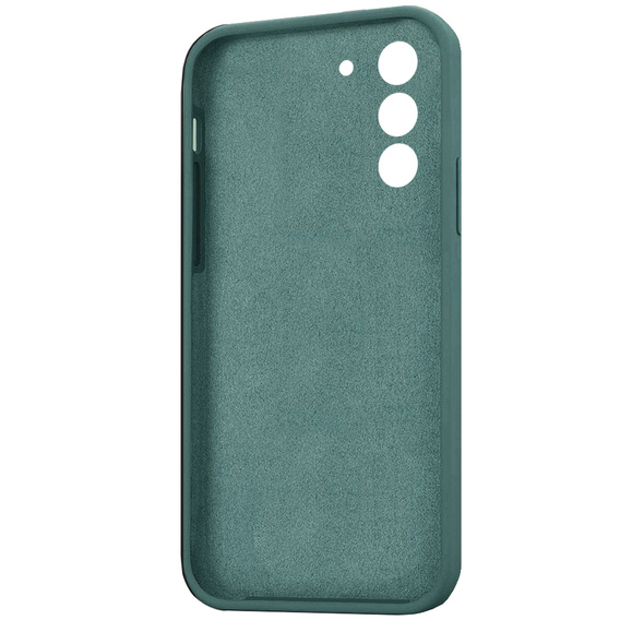 Etui do Samsung Galaxy S21 FE, Silicone Lite, ciemnozielone