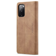 Etui CASEME do Samsung Galaxy S20 FE, Leather Wallet Case, brązowe