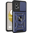 Etui pancerne do Motorola Moto G73 5G, CamShield Slide, niebieskie
