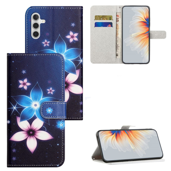 Etui z klapką do Samsung Galaxy M15 5G, Wallet, Blue Flower