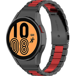 Pasek Bransoleta do Samsung Galaxy Watch 4/5/6 40/42/43/44/45/46/47mm, Czarna / Czerwona