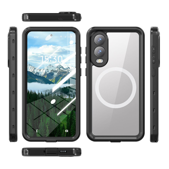 Wodoodporne etui Redpepper z MagSafe do Samsung Galaxy S25 Edge – czarne