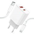 Szybka ładowarka USB-C 20W z kablem lightning 1m do iPhone – szybkie i bezpieczne ładowanie każdego dnia