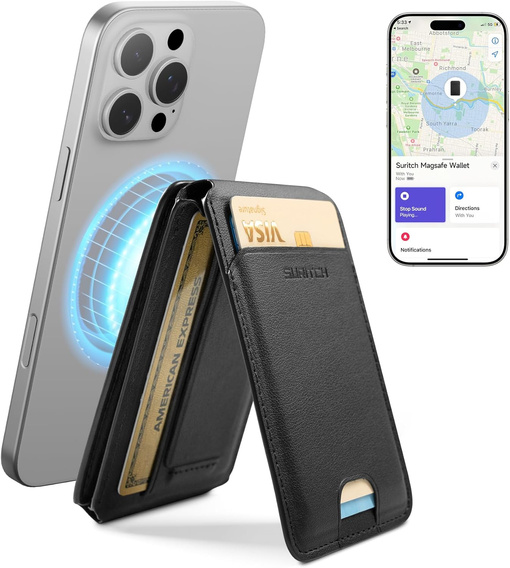 Magnetyczny portfel z funkcją lokalizacji, NFC i podstawką do iPhone 16 Pro