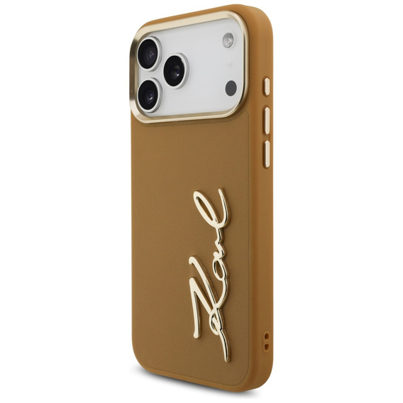Etui Karl Lagerfeld Karl Script Logo – z metalowymi przyciskami do iPhone 17 Pro Max