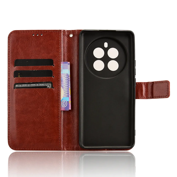 Etui z klapką do Realme 12 Pro 5G / 12 Pro+ 5G, Crazy Horse Wallet, brązowe