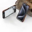 Etui R-JUST do iPhone 15 Plus, Alu Wood Bumper, czarne