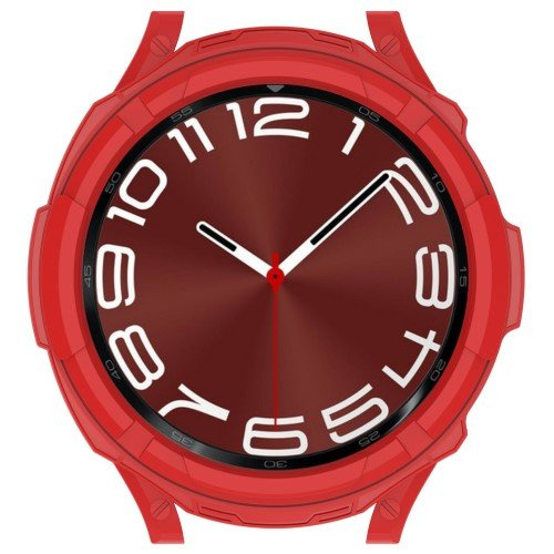 Etui z nakładką bezel ring do Samsung Galaxy Watch 6 Classic 43mm, Czerwone