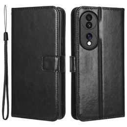 Etui z klapką do Honor 70 5G, Crazy Horse Wallet, czarne