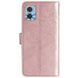 Etui z klapką do Motorola Moto E22 / E22i, Mandala, różowe