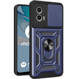 Etui pancerne do Motorola Moto G53 5G, CamShield Slide, niebieskie