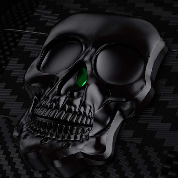 Etui z czaszką do AirPods 4 – stylowa ochrona z karabińczykiem - czarne