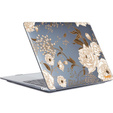 Etui ENKAY HardShell do MacBook Air 13 A2337 M1 A2179 A1932, Złote kwiaty