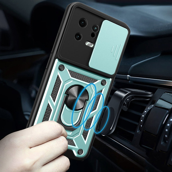Etui pancerne do Xiaomi 13, CamShield Slide, zielone