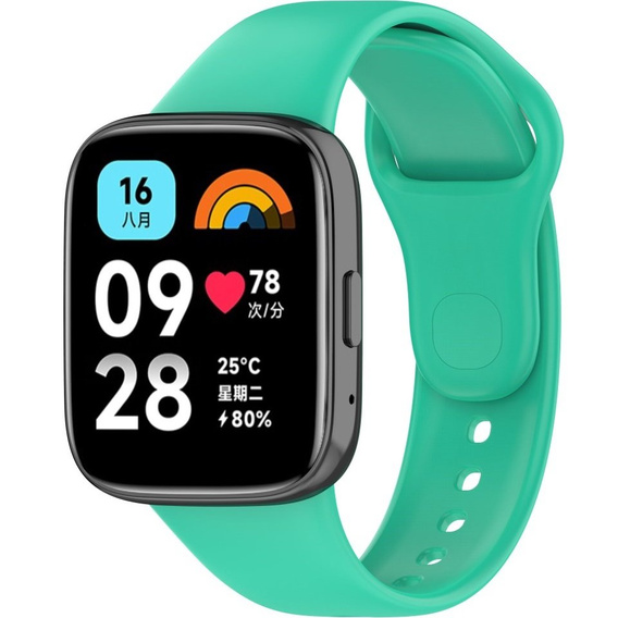 Pasek Silikonowy do Xiaomi Redmi Watch 3 Active, Miętowy