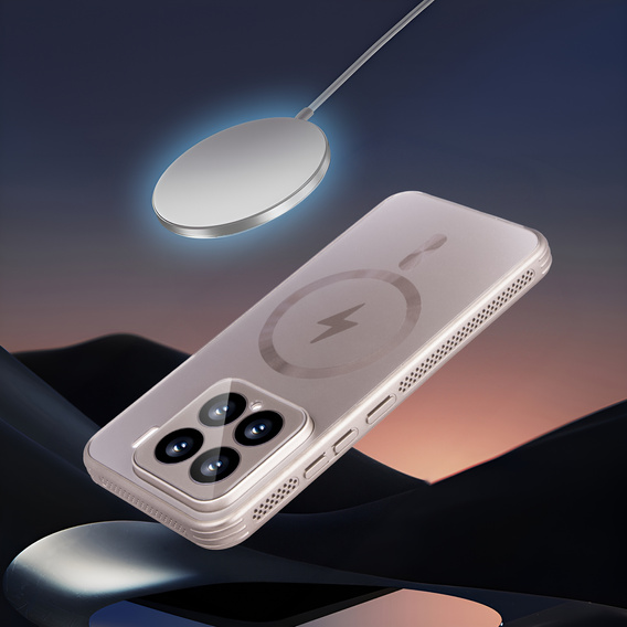 Etui do Xiaomi 15, MagSafe, tytanowe złote