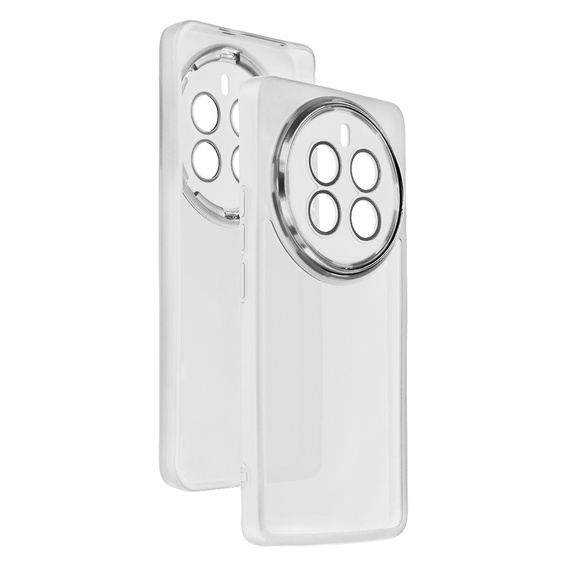 Etui silikonowe do Realme 12 Pro 5G / 12 Pro+ 5G, z ochroną aparatu, przezroczyste / białe