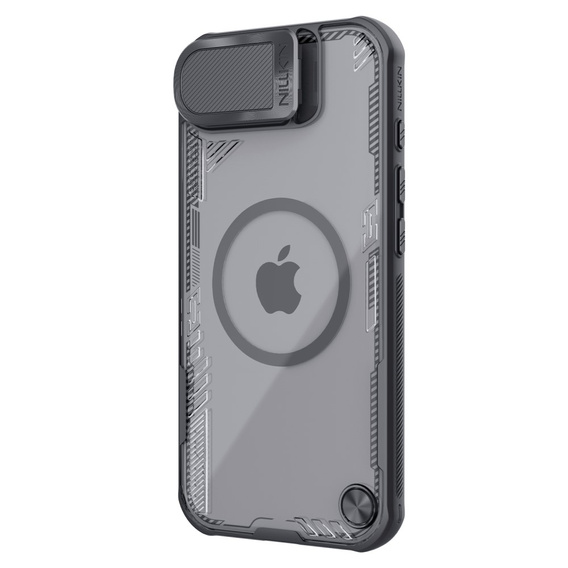 Etui do iPhone 16e, pancerne Nillkin, Icelade Prop, do Magsafe z osłoną aparatu, czarne