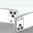 Etui silikonowe do iPhone 17 Pro Max, z twardym tyłem, transparentne