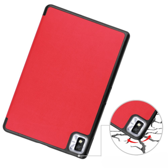 Etui do TCL Tab 10s 9081X / TCL Tab 10s 9080G 2021, Smartcase, czerwone