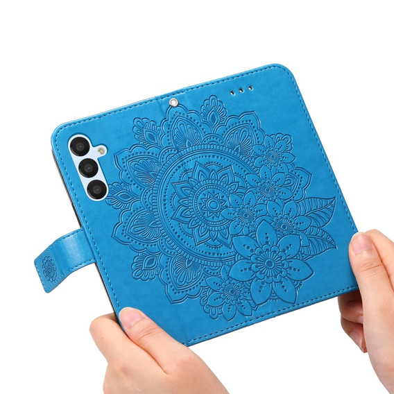 Etui z klapką do Samsung Galaxy A54 5G, Mandala, niebieskie