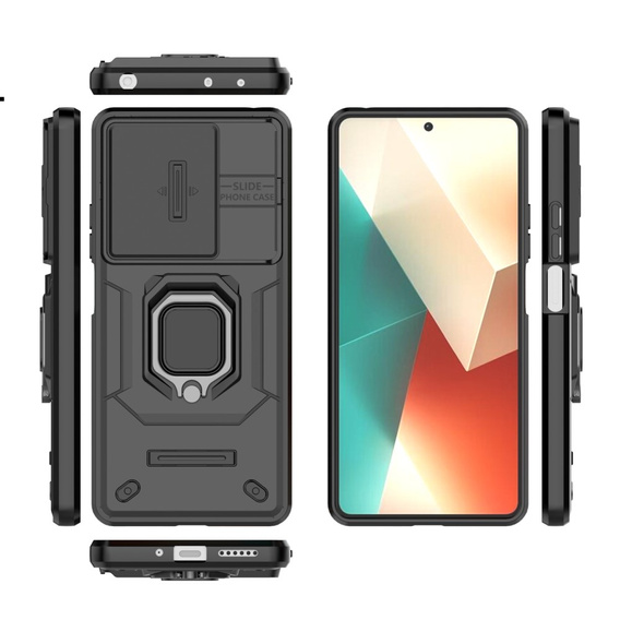 Etui KickStand Camera Lens do Xiaomi Redmi Note 13 5G, czarne