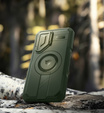 Etui pancerne do Samsung Galaxy S25+ Plus, Dexnor CamProtect MagSafe, zielone (Dwie ramki)