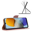 Etui z klapką do Samsung Galaxy M33 5G, Wallet Litchi Magnet, różowe rose gold