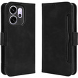 Etui z klapką do Oppo Reno 14F, Card Slot, portfelowe, czarne