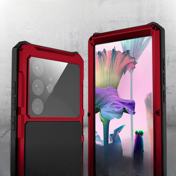 Etui do Samsung Galaxy S23 Ultra, R-JUST, pancerne, czerwone