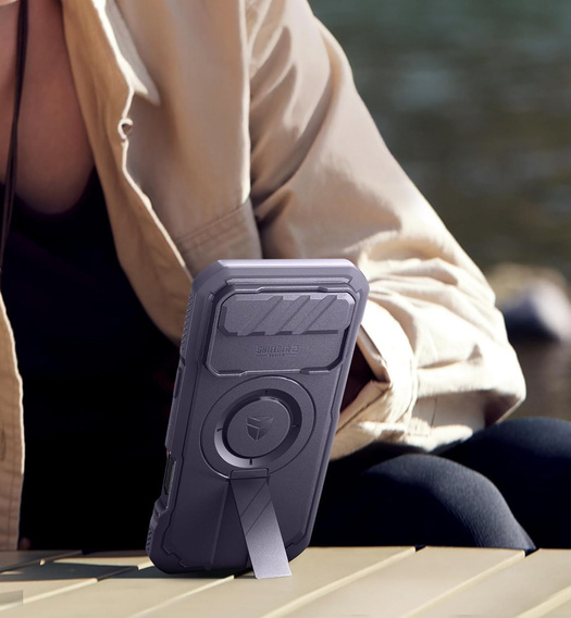 Etui Dexnor pancerne z podstawką i przesłoną aparatu, do MagSafe do iPhone 17 Air