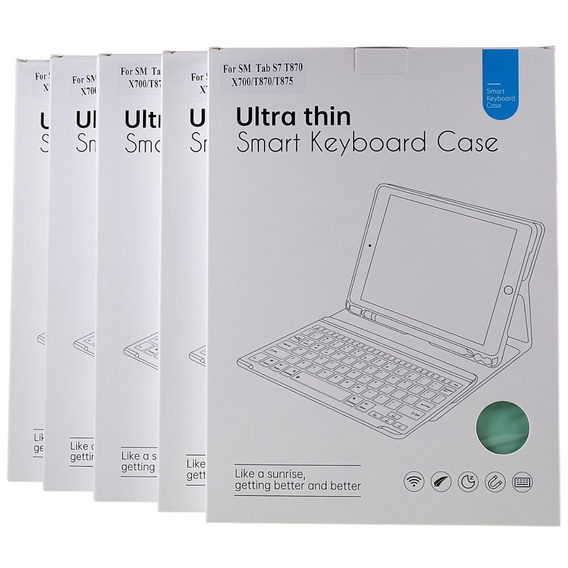 Etui z klawiaturą do Samsung Galaxy Tab S7 T870/T875 / S8, Pen Slot, zielone