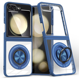 Etui do Samsung Galaxy Z Flip7 FE / Z Flip6, Corners Dropproof, do MagSafe, przezroczyste / granatowe