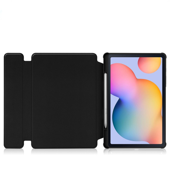 Etui z klawiaturą do Samsung Galaxy Tab S6 Lite 2024 / 2022 / 2020, Rotary 360° Leather, czarne